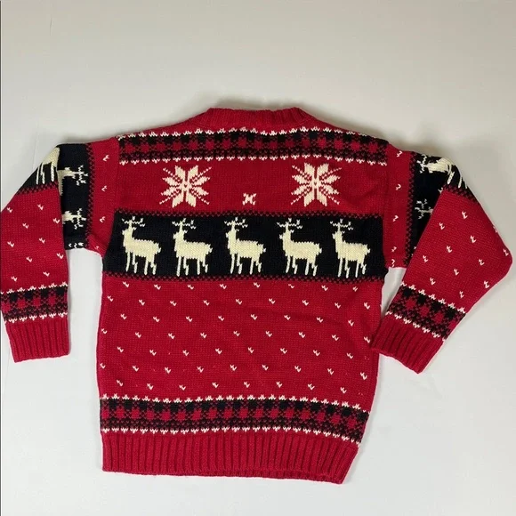Good Lad Boys Red Reindeer Pattern Sweater. Sz 5 - Picture 2 of 7